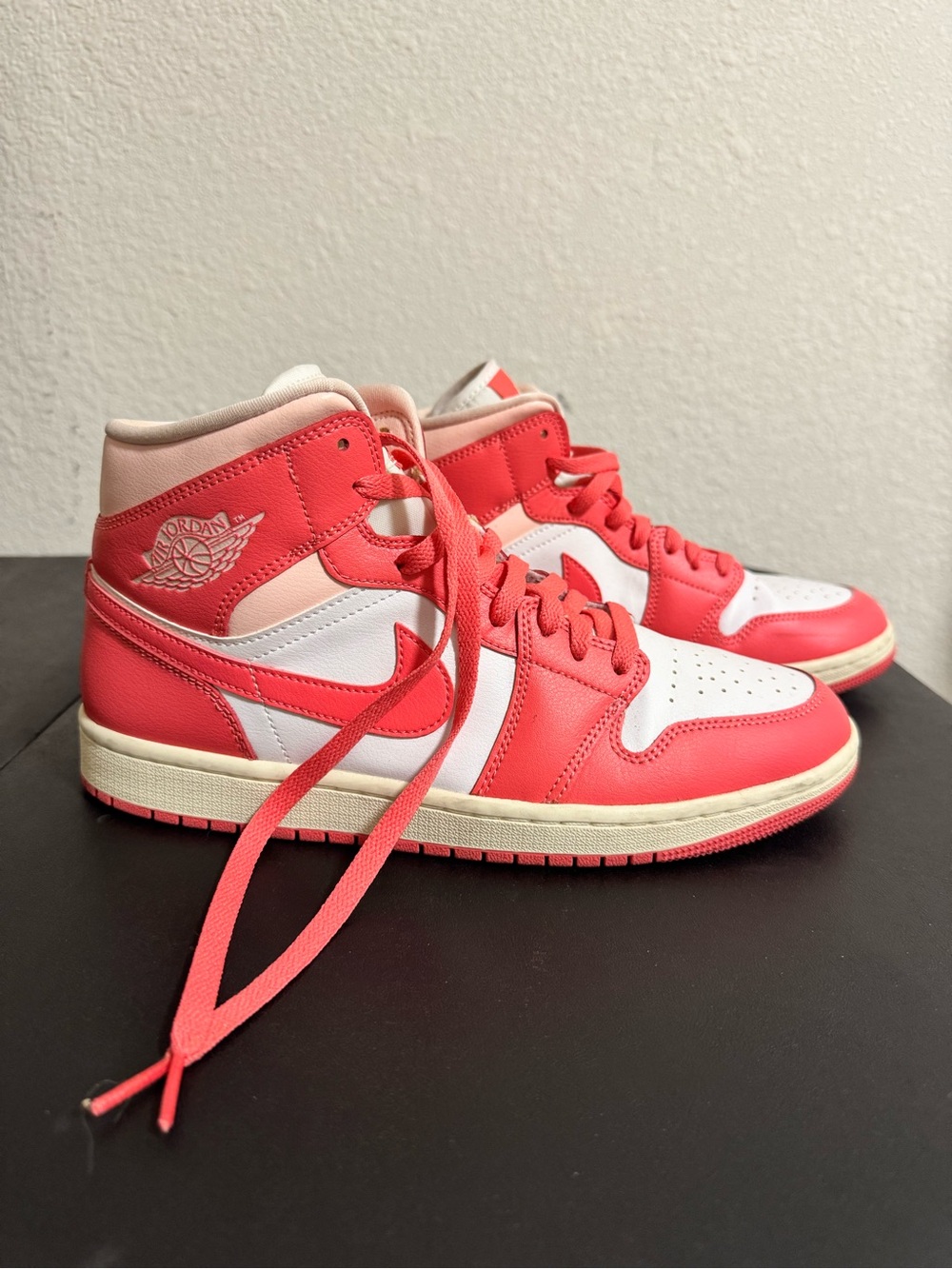 Jordan High-Top Sneakers in Bubblegum Pink and White Womens size 10